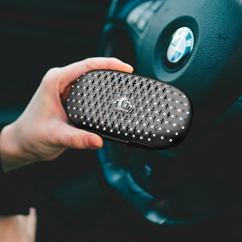 Refillable Car Air Freshener Accessory Hand-Embedded with Swarovski Crystals