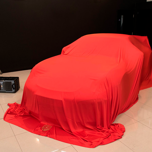 Small Indoor Reveal Fiery Red Car Cover only with custom logo